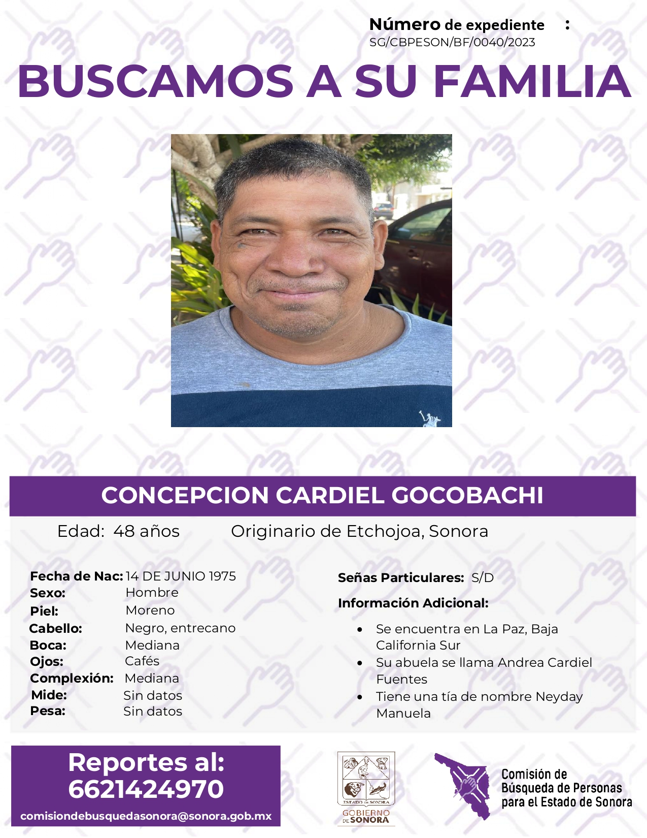 CONCEPCION CARDIEL GOCOBACHI - BUSQUEDA DE FAMILIA